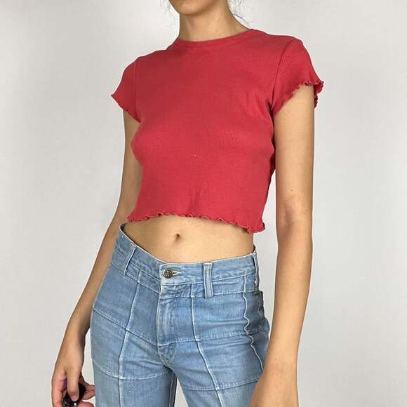 Brandy Melville Tops - Brandy Melville Women's Pink Crop-top